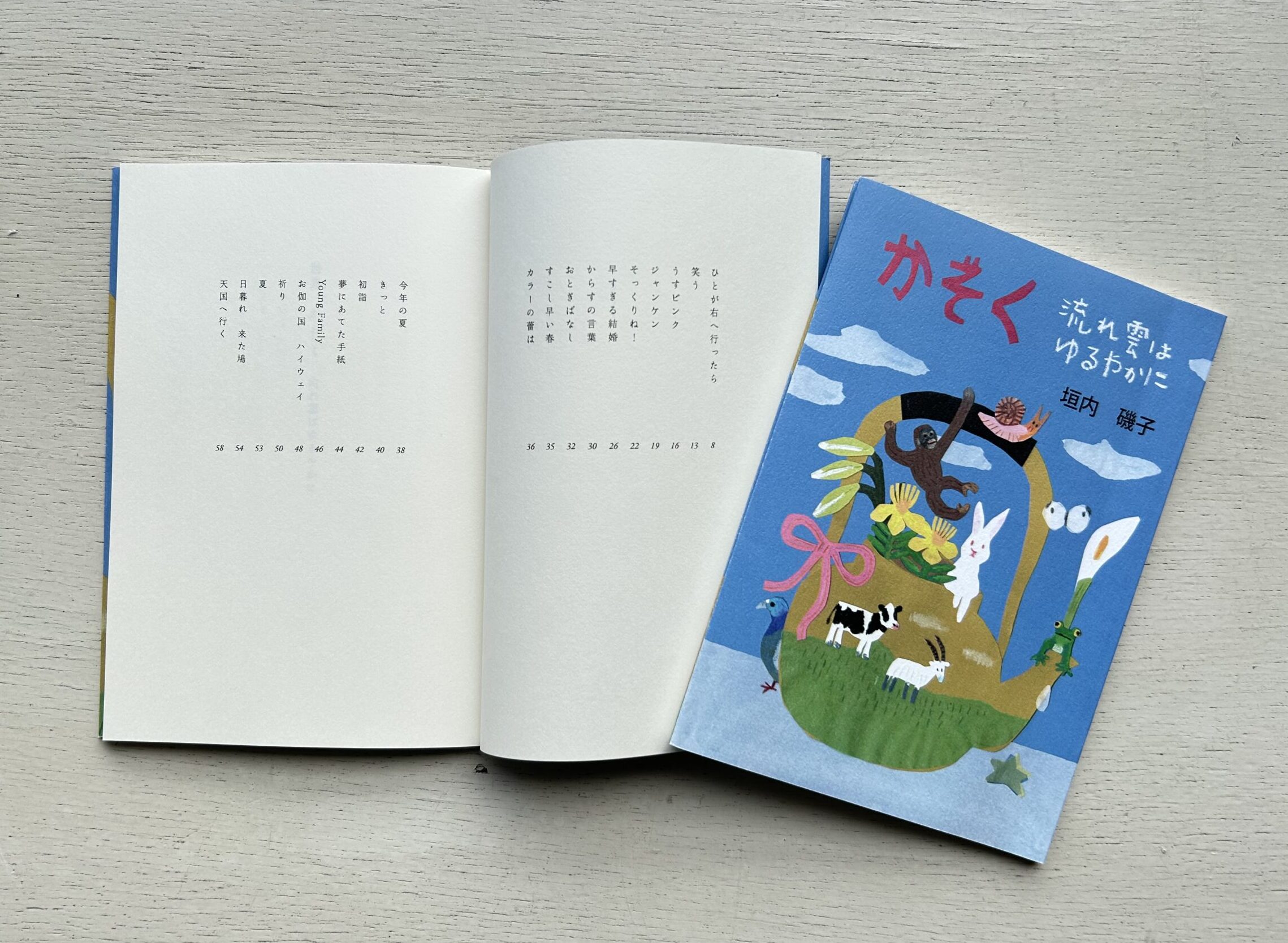 『詩集 かぞく　流れ雲はゆるやかに』目次